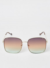 Women's Full Rim Metal Square Sunglasses - Lens Size: 58 mm reviews Women's Full Rim Metal Square Sunglasses - Lens Size: 58 mm