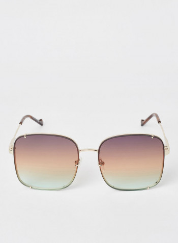 Women's Full Rim Metal Square Sunglasses - Lens Size: 58 mm