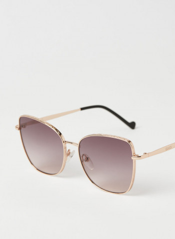 Women's Full Rim Metal Tea Cup Sunglasses - Lens Size: 55 mm