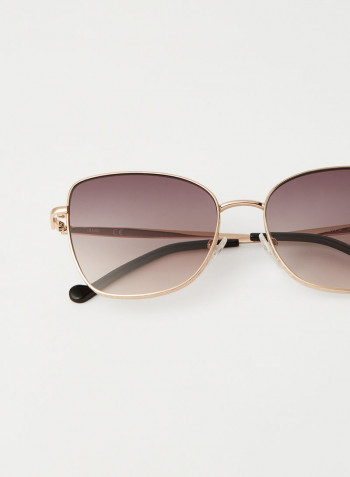 Women's Full Rim Metal Tea Cup Sunglasses - Lens Size: 55 mm