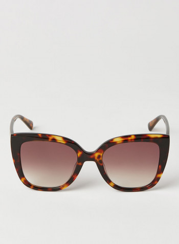Women's Full Rim Acetate Modified Rectangle Sunglasses - Lens Size: 53 mm