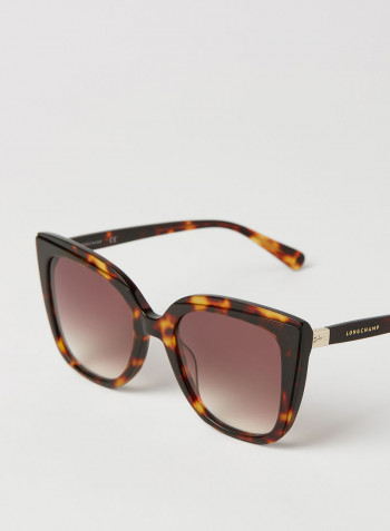 Women's Full Rim Acetate Modified Rectangle Sunglasses - Lens Size: 53 mm