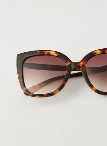Women's Full Rim Acetate Modified Rectangle Sunglasses - Lens Size: 53 mm