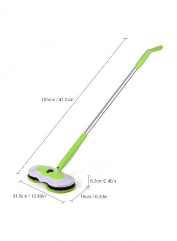 Electric Handheld Swivel Mop Green/White