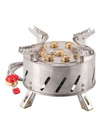 Stainless Steel 9-Head Stove 24x24x15cm
