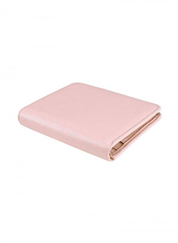 Bifold Leather Wallet Natural Light Pink