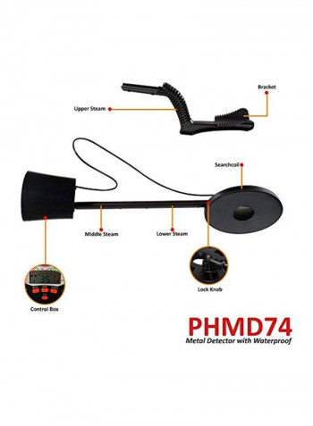 Pinpointer Metal Detector Black 28.7x6.5x5inch