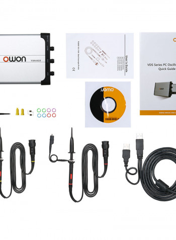 Dual Channel Digital Storage Virtual Oscilloscope multicolor 24.70X7.30X15.20cm