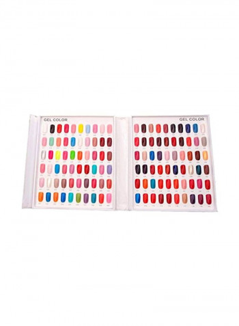 Nail Colour Chart Display أبيض/ذهبي