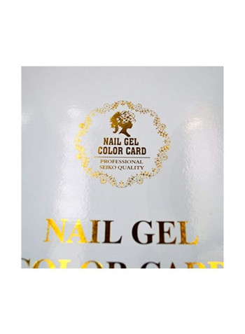 Nail Colour Chart Display أبيض/ذهبي