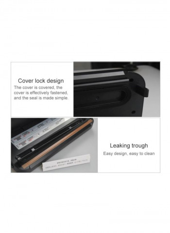 Food Vacuum Sealer Machine Black 40x15x7centimeter