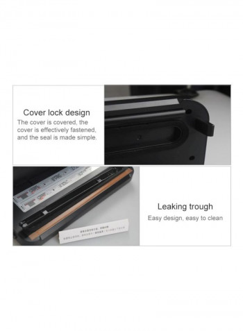 Portable Plastic Vacuum Suction Sealer Machine White/Black/Orange 40x15x7centimeter