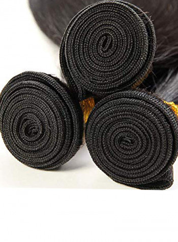 3-Piece Brazilian Wavy Human Hair Weave Natural Black