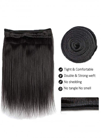 3-Piece Brazilian Wavy Human Hair Weave Natural Black