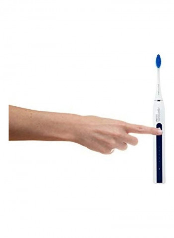 VarioSonic Electric Toothbrush With 5 Bristle Brush Head Set White/Blue