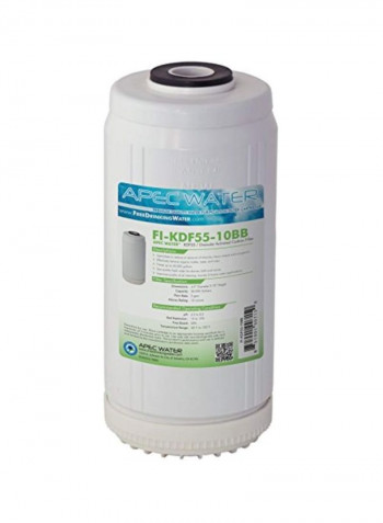 Bacteria Reduction Replacement Water Filter White 10x4.5inch