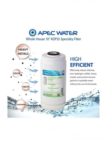 Bacteria Reduction Replacement Water Filter White 10x4.5inch