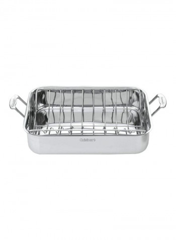 Stainless Steel Roaster Pan Silver 16inch