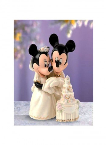 Minnie's Dream Wedding Cake Figurine White/Beige/Black 6.5x4x5.8inch