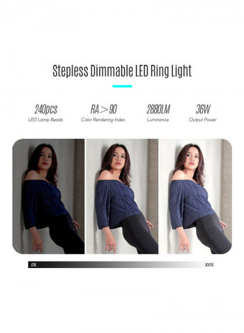Professional LED Ring Light for Photography Black