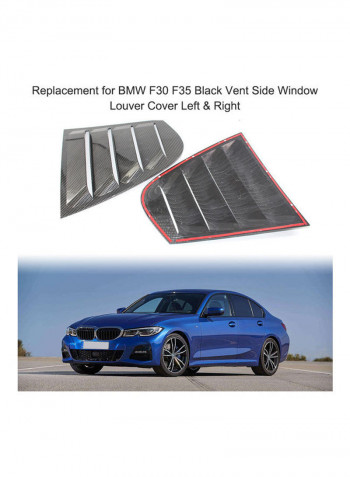 Black Vent Side Window Louver Cover