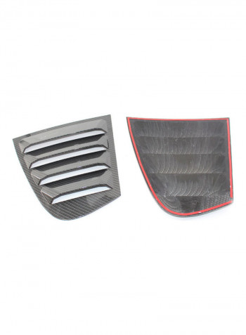 Black Vent Side Window Louver Cover