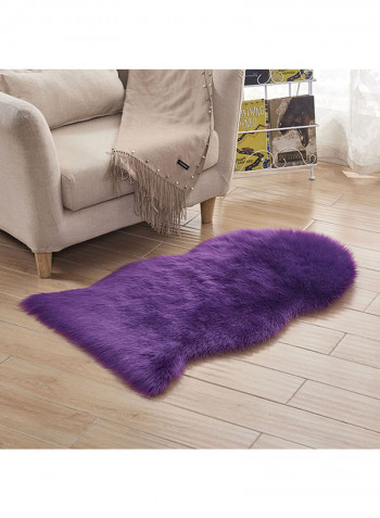Anti-Skidding Rectangular Floor Mat Purple 60x90centimeter
