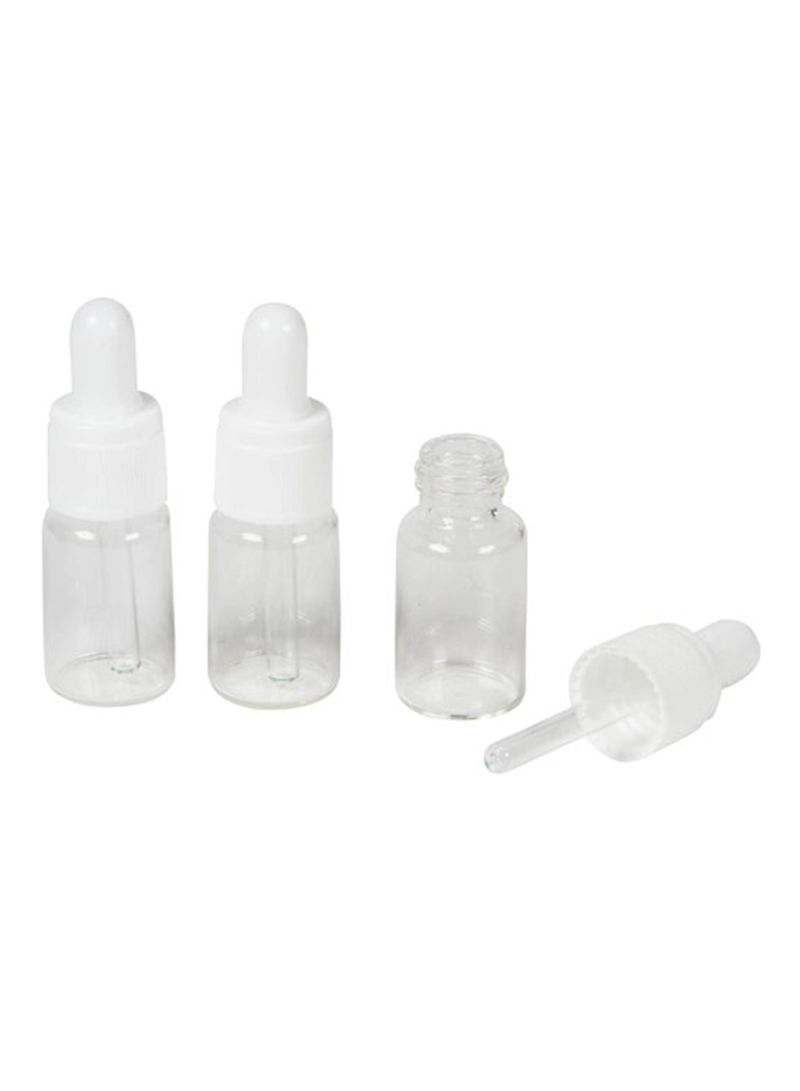50-Piece Glass Serum Vial Bottle With Dropper White