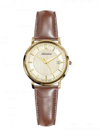 Women's Leather Analog Wrist Watch A3177.1211Q