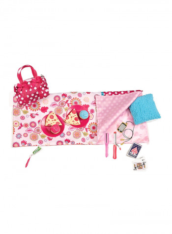 Sleepover Set with Sleeping Bag For Dolls
