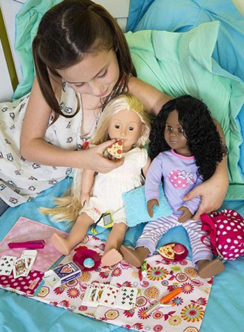 Sleepover Set with Sleeping Bag For Dolls