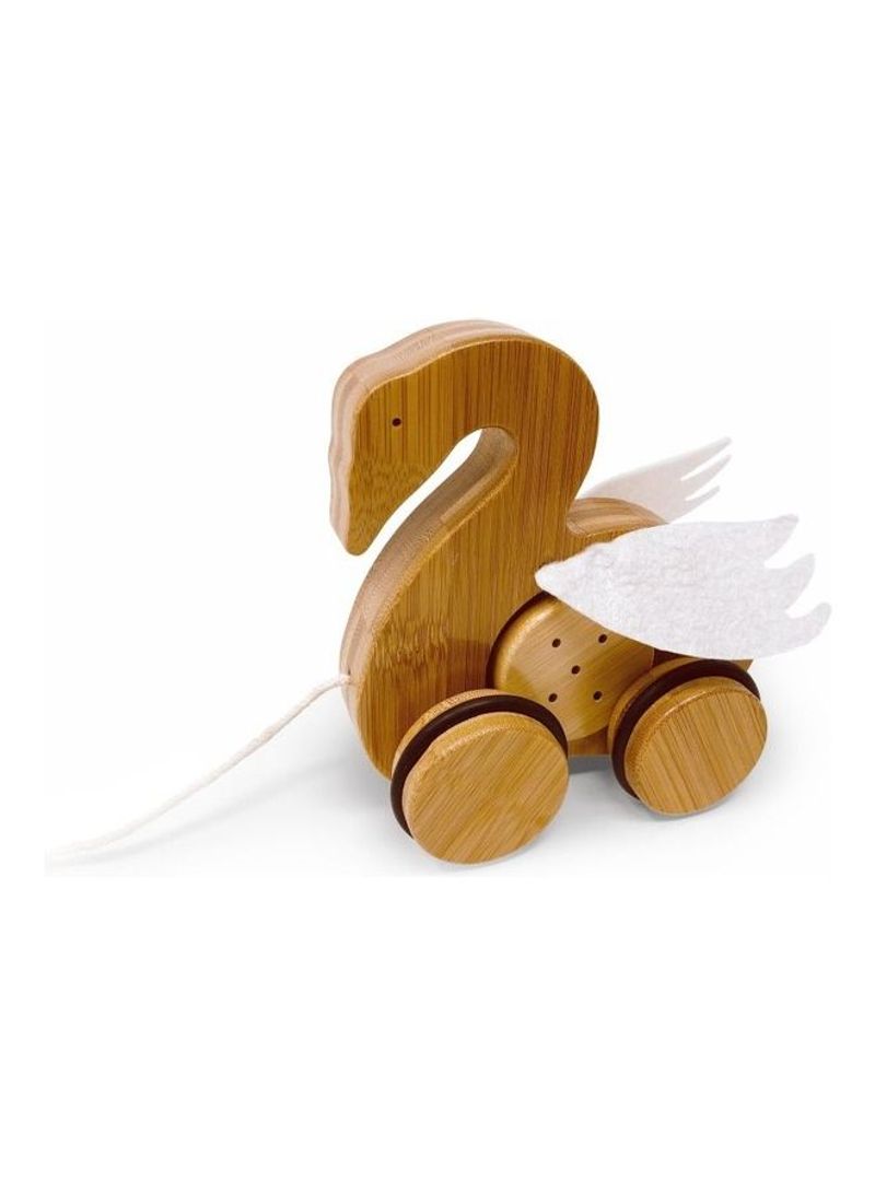 Bamboo Push and Pull Swan Toy