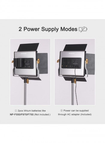 Professional LED Video Light Kit Multicolour