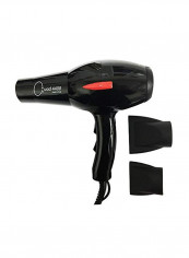 Professional Hair Dryer With Two Attachments Black One Size