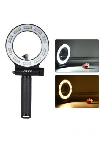 LED Waterproof Diving Fill Light 6.5centimeter White/Black