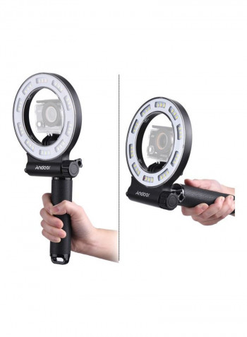 LED Waterproof Diving Fill Light 6.5centimeter White/Black