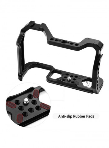 Aluminum Alloy Camera Cage With Top Handle Kit 17.5x5.5x11.5cm Black