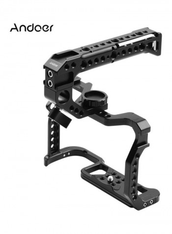 Aluminum Alloy Camera Cage With Top Handle Kit Black