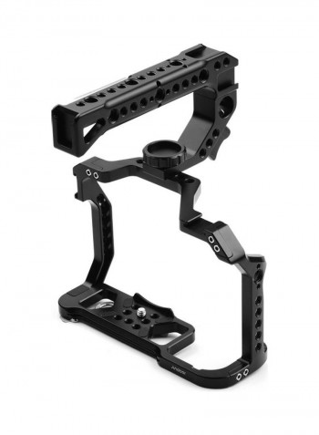 Aluminum Alloy Camera Cage With Top Handle Kit Black