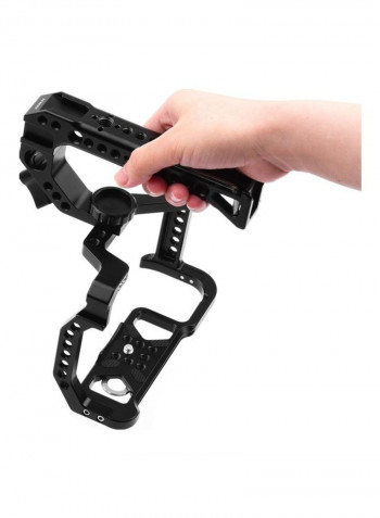 Aluminum Alloy Camera Cage With Top Handle Kit Black