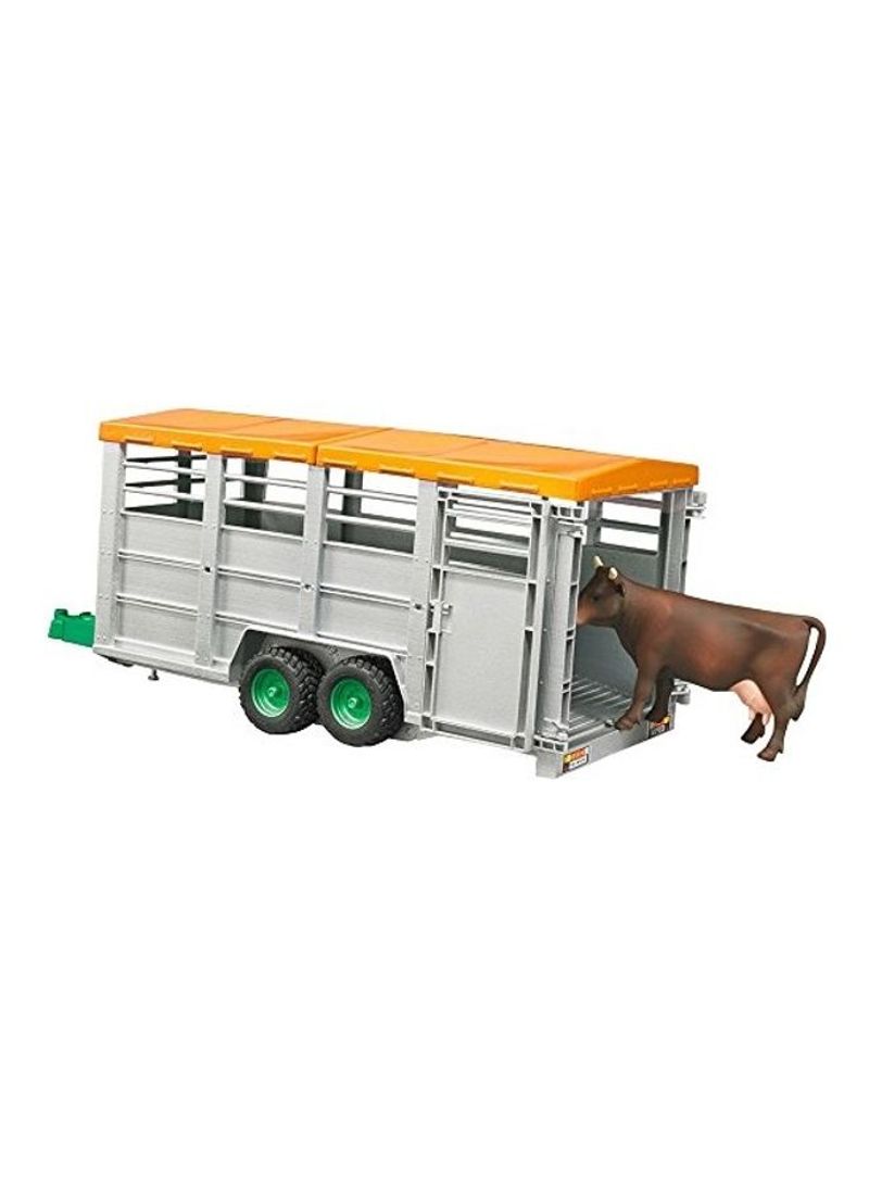 Animal Transport Trailer And Cow Playset
