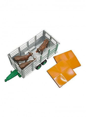 Animal Transport Trailer And Cow Playset