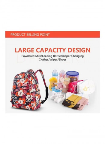 Floral Print Diaper Bag