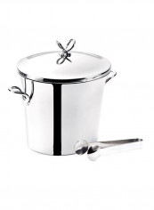 Double Wall Oval Ice Bucket With Cover And Tong Silver 22cm reviews Double Wall Oval Ice Bucket With Cover And Tong Silver 22cm