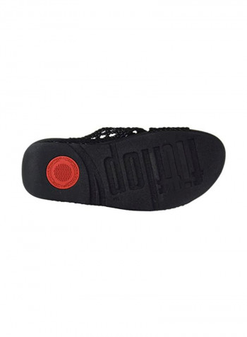 Lulu Wicker Casual Sandals Black