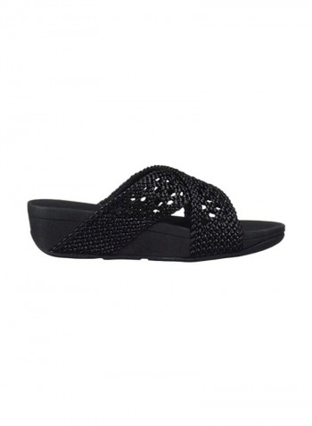 Lulu Wicker Casual Sandals Black