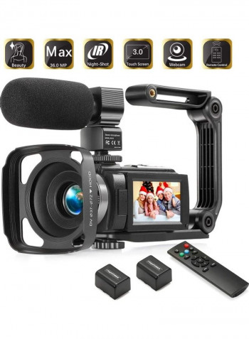 Camcorder 1080P Video Camera KOT 36MP Black