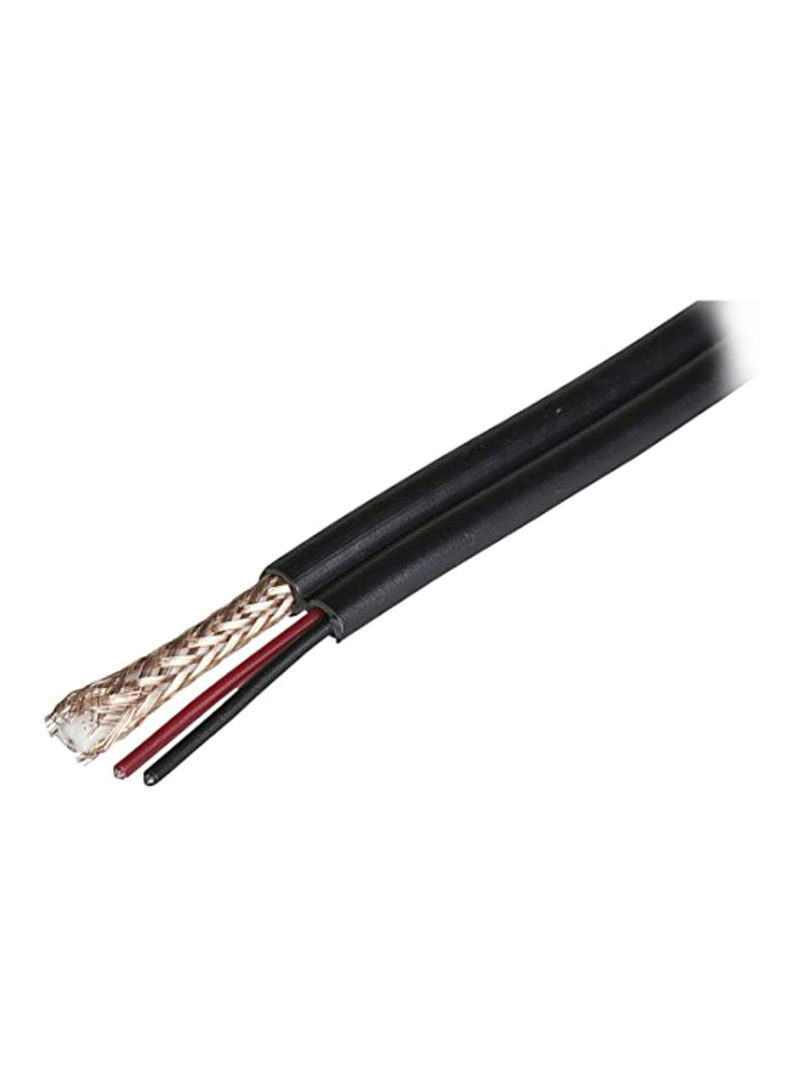 22AWG RG59 With 18AWG Power Siamese Cable Black/Gold/Red 500feet