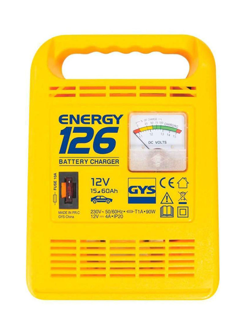Gys Enerygy 126 Battery Charger & Tester Yellow, 12 V