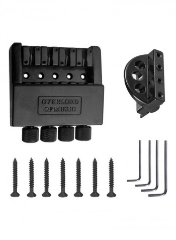 Headless Electric Bass Tailpiece Bridge Set